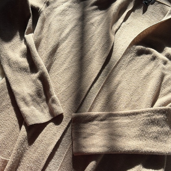 RW&CO Long Open Front Cardigan Sweater Coat Minimalist Layering Staple Size S - Picture 4 of 7